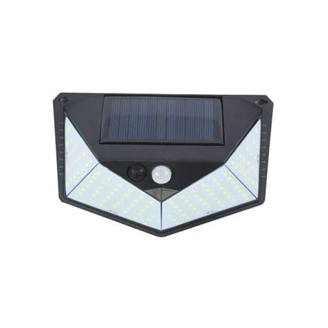 Lámpara solar LED de pared de 3 lados ELBAT EB0395 250 lúmenes 6500 K luz fría IP44 medida 15 x 10 x 5,5 cm aplique pared 1200 mAh