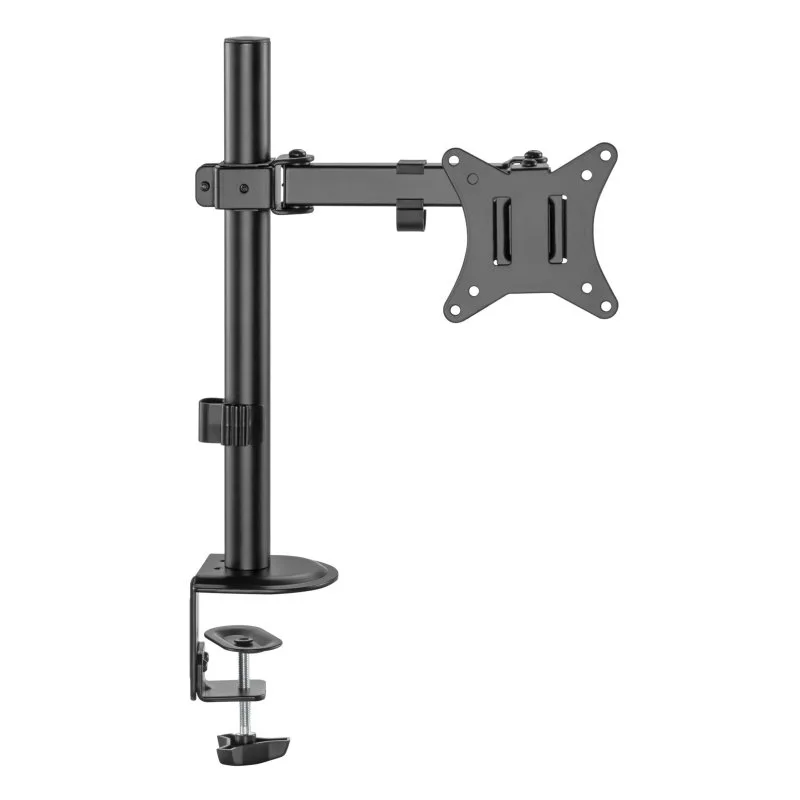 iggual Soporte Articulable Pinza Monitor 17" - 32" SPM01 - Ajustable: Altura Máx 407mm - Inclinación ± 45º - Rotación ± 180º - Giro ± 90º, VESA 75x75mm a 100x100mm (Peso Máx 9 Kg por Brazo)