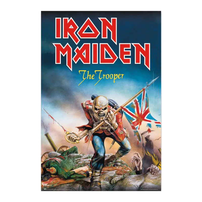Grupo Erik Poster Iron Maiden The Trooper - Laminas decorativas 61x91,5cm a todo color | Posters para pared ideal decoración habitación