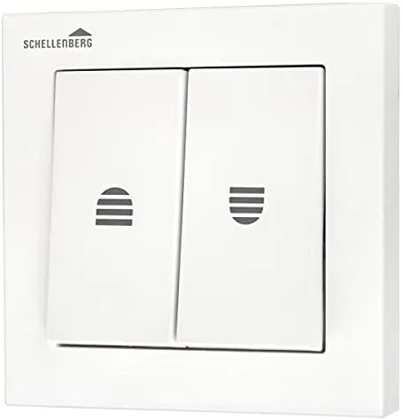 Schellenberg Interruptor para persianas, control electrico, domotica para el hogar, incl. marco extraíble, color blanco
