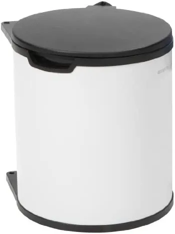 Brabantia 428081 papelera 15 L Alrededor Negro, Blanco