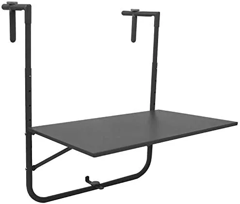 Mesa plegable para balcon color gris oscuro 60 x 43 cm