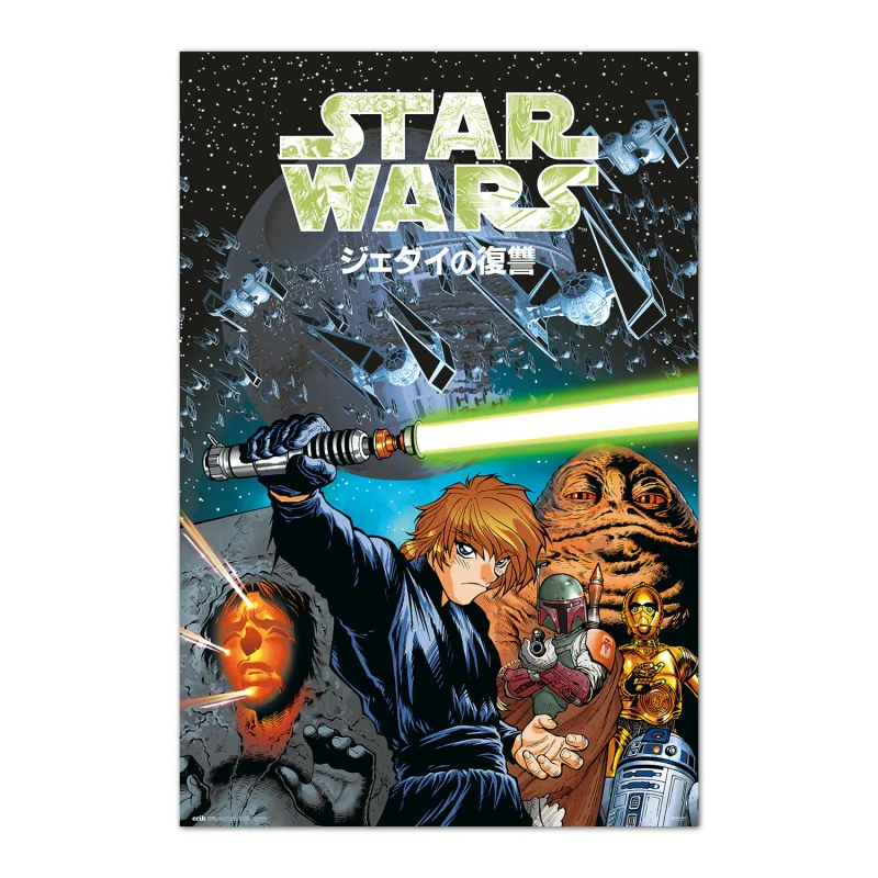 Grupo Erik Poster Star Wars manga the return of the jedi - Poster manga Star Wars - Laminas decorativas 61x91,5cm a todo color | Posters para pared ideal decoración habitación Star Wars regalos