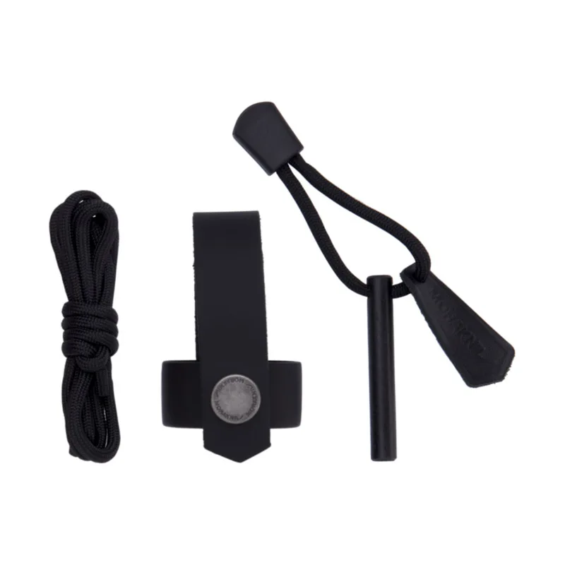 Morakniv STE-12888 Kit de fuego para cuchillos Eldris que incluye yesquero, trozo de paracord y correa de retención para el cuchillo en color negro