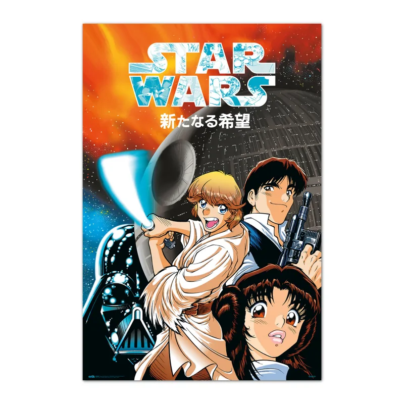 Grupo Erik Poster Star Wars manga a new hope - Poster manga Star Wars - Laminas decorativas 61x91,5cm a todo color | Posters para pared ideal decoración habitación Star Wars regalos