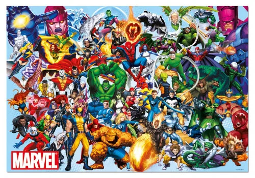 Educa - Puzzle de 1000 Piezas para Adultos | Los Héroes de Marvel. Incluye Pegamento Fix Puzzle. A Partir de 14 años (15193)