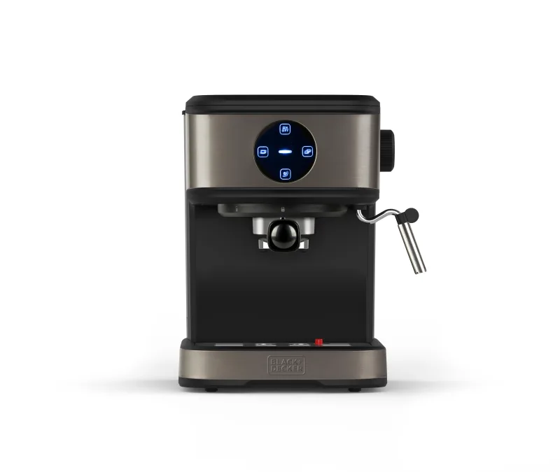 BLACK+DECKER BXCO850E - Macchina da Caffè Espresso, 20bar, 850W, 1,5L, Acciao Inox
