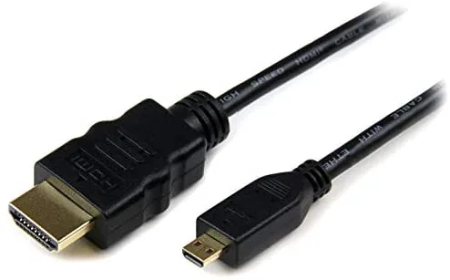StarTech.com Cable de 2m Micro HDMI a HDMI con Ethernet - Vídeo de 4K a 30Hz - Cable Adaptador Conversor Micro HDMI Tipo D de alta velocidad a HDMI 1.4 - HDMI UHD - Macho a Macho