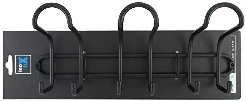 INOFIX Percha 3 Ganchos Triple Negra