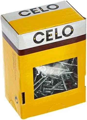 Celo 9440Vlox200 - Tornillo para Madera Velox Rosca Completa Cabeza Avellanada Impronta Pz Diámetro 4X40 Mm, Cincado, 200 Unidades