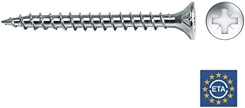 Celo 9540Vlox - Tornillo para Madera Velox Rosca Completa Cabeza Avellanada Impronta Pz Diámetro 5X40 Mm, Cincado, 500 Unidades