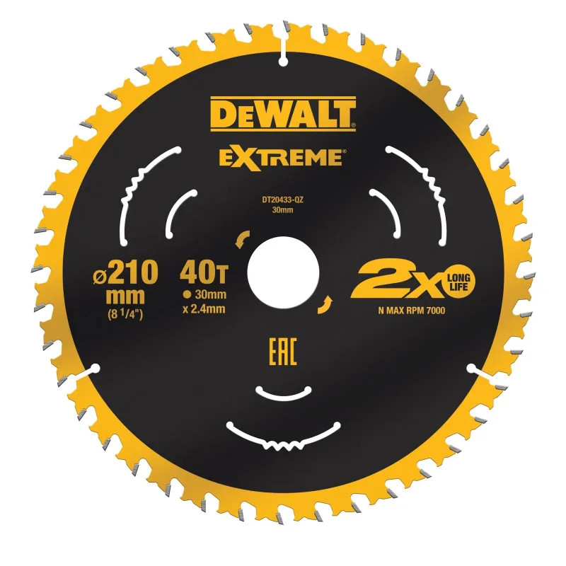 Dewalt DT20433-QZ hoja de sierra 210 x 30 x 2.4mm Zähneanzahl: 40 1 pieza