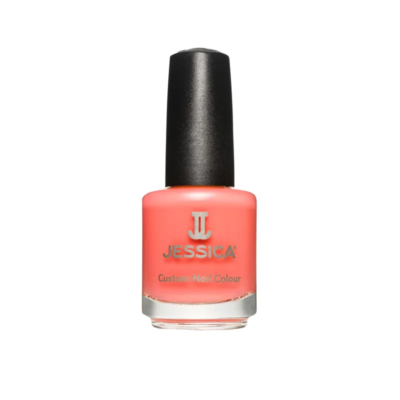 Jessica Custom Nail Colour, esmalte de uñas Tropical Sunset CNC-875, acabado duradero y ecológico, 14.8 ml, secado rápido, libre de tóxicos