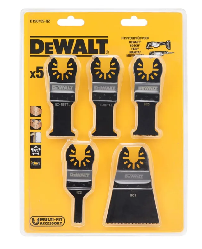 DeWalt - Juego de 5 hojas de sierra para multi-herramienta