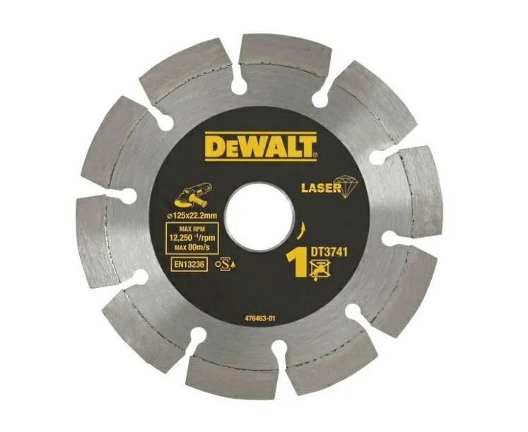 Accesorio para amoladora angular, marca DeWALT, modelo DT3741-XJ, corte del disco, uso en materiales duros, alta durabilidad, corte preciso y rápido, ideal para trabajos pesados