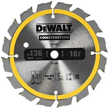 Hoja de Sierra Circular DeWALT DT1947-QZ, 1 Pieza, Diámetro 250 mm, 30 mm de eje, 24 Dientes, Ideal para Madera, Corte Rápido, Precisión y Resistencia Profesional