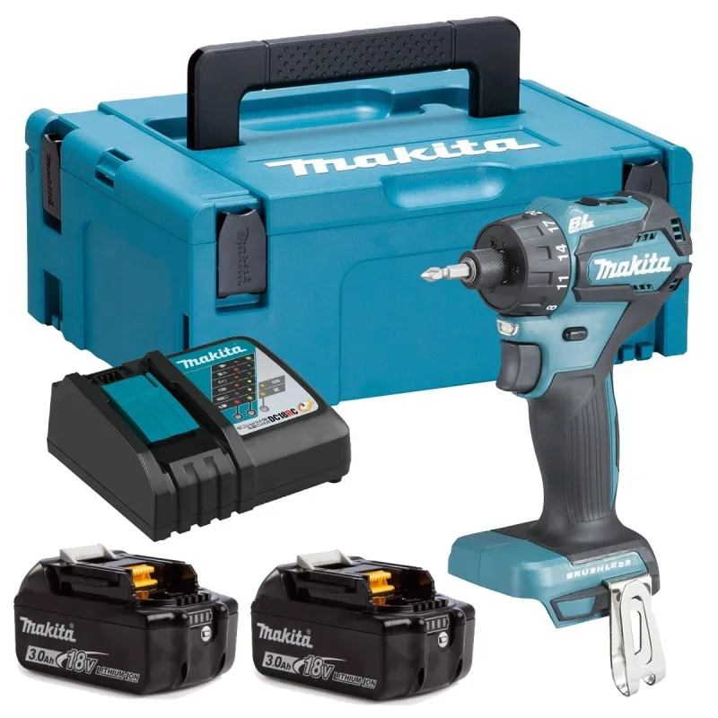 Makita wiertarko-wkrętarka 18v uchwyt 1/4" 2 x 3,0ah li-ion bezszczotkowa ddf083rf