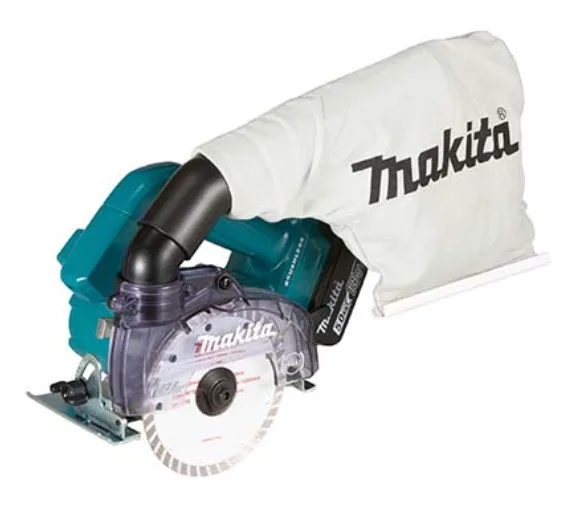 Cortadora Inalámbrica Universal Makita DCC500RTE 125mm 8800 RPM con motor sin escobillas y ajuste de corte para materiales de construcción