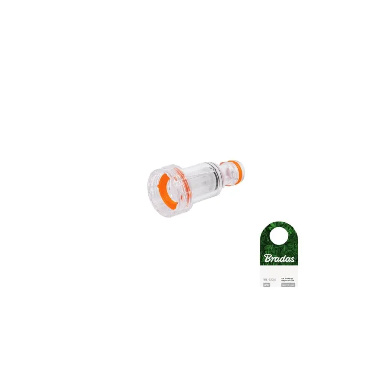Bradas, Preis-Zone, Adaptador para grifo GW3/4' con filtro 1588, ideal para sistemas de riego, fácil instalación, resistente y duradero, asegura un flujo de agua limpio