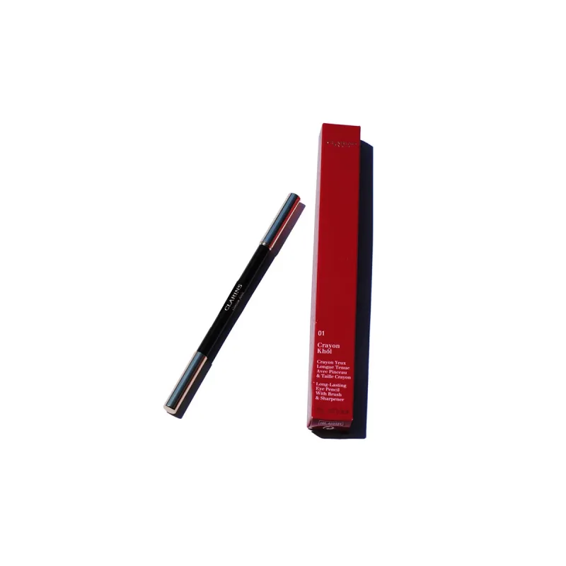 Clarins Crayon Khôl - Lápiz de ojos, color 01-carbon black, 1,5 gr