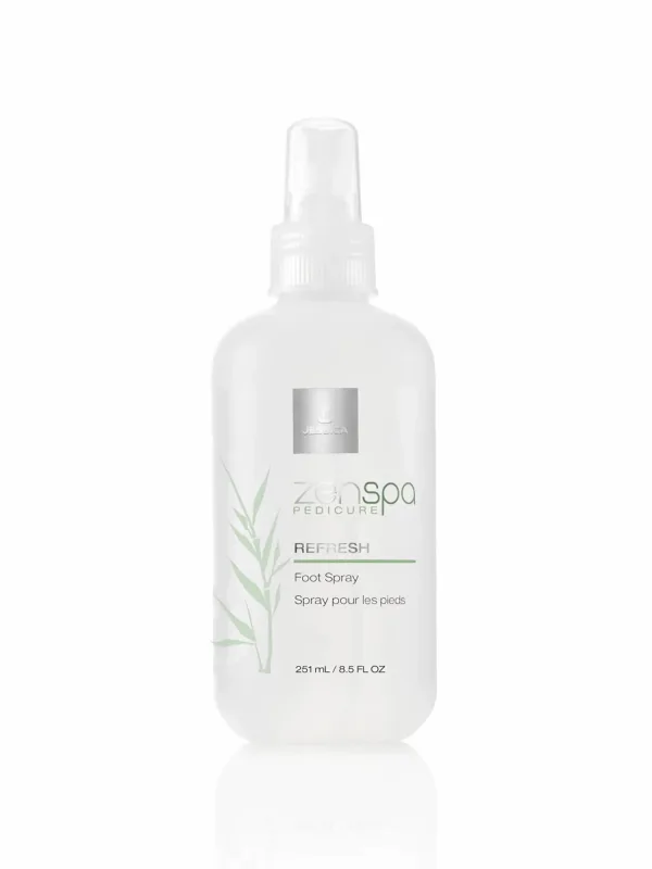 Spray Refrescante para Piernas Jessica Zenspa Refresh, 251 ml, alivia pies y piernas cansadas, fórmula libre de parabenos, ideal para pedicuras y manicuras profesionales