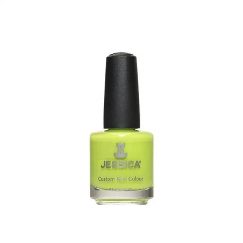 Jessica Custom Nail Colour Green CNC-1143 - Esmalte de uñas profesional, color verde intenso, acabado brillante y duradero, 14.8 ml