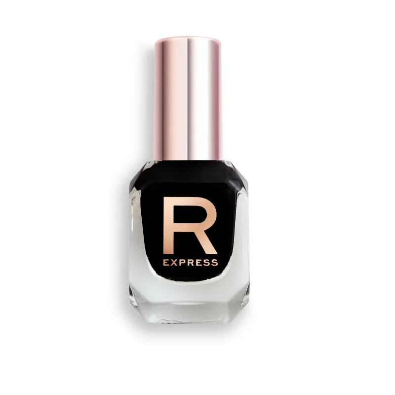 Makeup Revolution, Esmalte de uñas Express Midnight Black, 10 ml