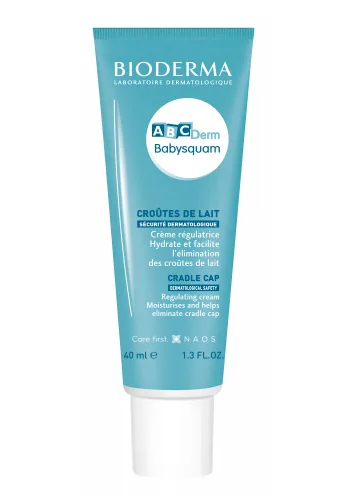 BIODERMA ABCDERM Babysquam - Crema Hidratante para Bebés - Actúa contra la Descamación y la Costra Láctea - Recomendado por Dermatólogos - Tubo de 40 ml