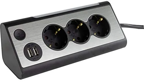 REV Light Socket 3-Fold Multiple Socket Outlet +2X USB Marca REV