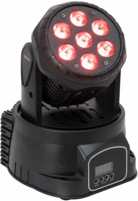 Cabeza Móvil LED WASH DMX Con 7 LED RGBW