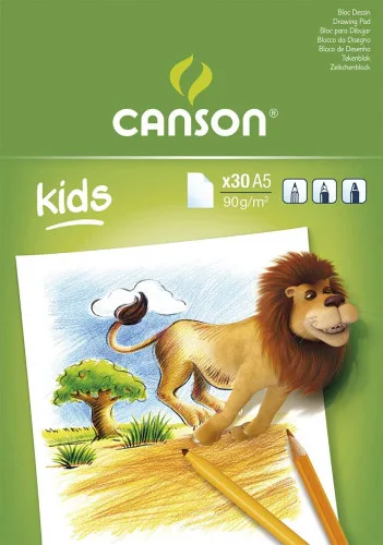 Kids bloc dibujo a5 90 gr 14,8x21 guarro canson c400015581