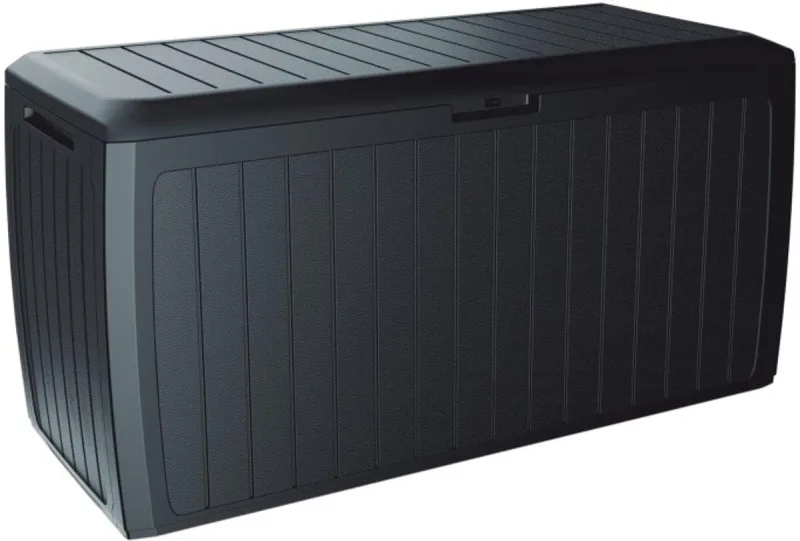 Baul de Jardin 290 litros Prosperplast Boxe Board de plastico en Color Antracita 116,6 x 47 x 59,5 cm