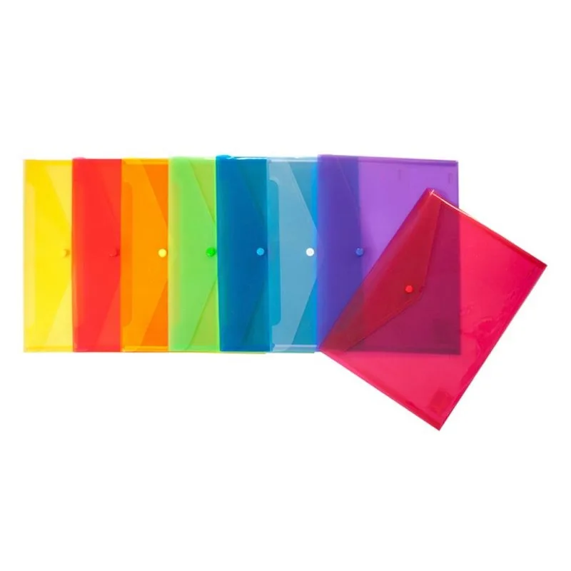 Grafoplas - Sobre Plástico con Cierre Clic Ecoplás, Tamaño Cuarto, Color Violeta Traslúcido, 18x25cm, Polipropileno, Perfecto para Proteger Documentos Escolares, Domésticos o de Oficina