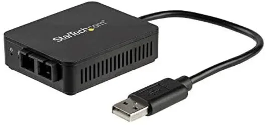 Startech.com adaptador conversor usb 2.0 a fibra optica 100basefx-sc multimodo 2km transceiver usb,2 años