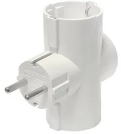 Adaptador 3 Tomas Schuko 3500w 16a/250vac Blanco 36.053/1