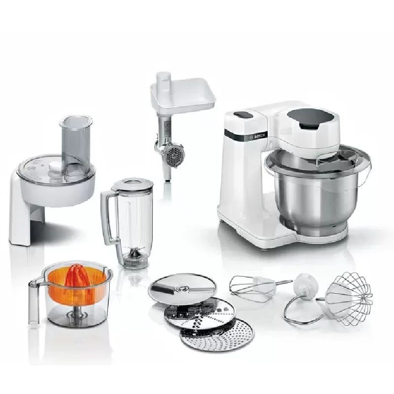 Bosch MUM Serie | 2 - Robot de cocina, potencia de 700 W, 4 velocidades, color blanco