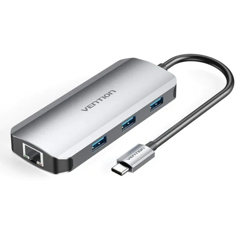 Vention Docking USB Tipo-C TOHHB/ 1xHDMI/ 3xUSB/ 1xRJ45/ 1xUSB Tipo-C PD