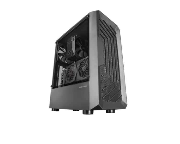 CAJA ATX SEMITORRE MARS GAMING MC-2000 BLACK FRONTAL MESH VENTANA LATERAL CAMARA DUAL SIN FUENTE DE ALIMENTACION