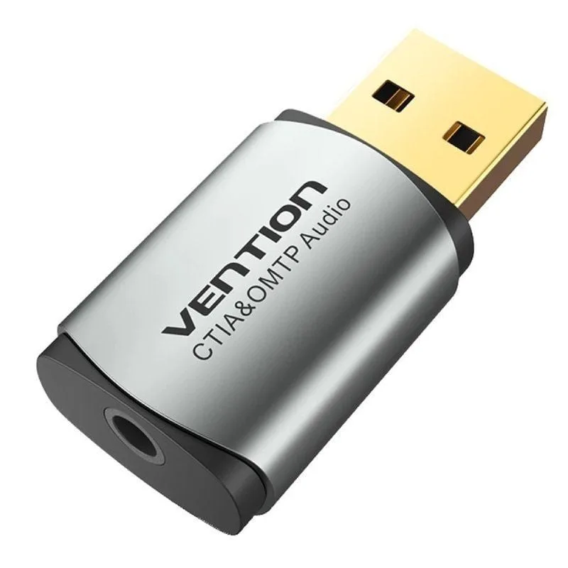 Adaptador de tarjeta de sonido externa USB para conector hembra de 3,5 mm - Vention