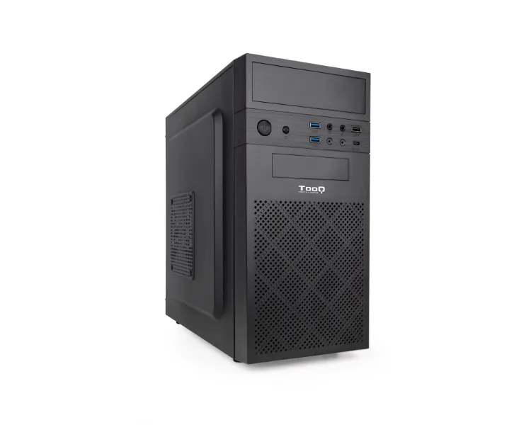 TOOQ TQC-4701U3C-B - Caja Minitorre Micro-ATX/Mini-ITX, 2xUSB 3.0, 1xUSB 2.0, Audio HD, Lector de Tarjetas Frontal, Color Negro