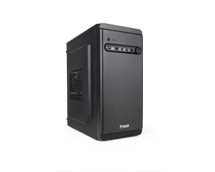 TOOQ TQC-4702U3C-B - Caja Minitorre Micro-ATX/Mini-ITX, 1xUSB 3.0, 2xUSB 2.0, Audio HD, Color Negro