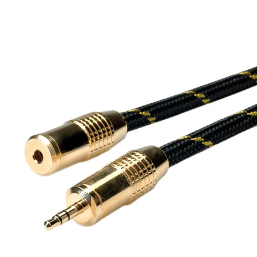 ROLINE Cable alargador de Audio Gold de 3,5mm Conector - Toma de conexión 5m