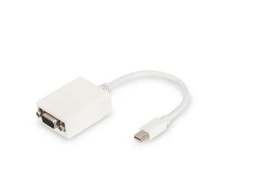 Adaptador de gráficos DIGITUS Mini DisplayPort, mDP a VGA, Full HD 60Hz, 1920 x 1080 píxeles, blanco