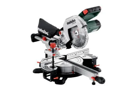 metabo sierra de tracción, corte transversal e inglete KGS 216 M - 613216000 - con línea de corte Precision Cut Line, disco de 216 mm y función de tracción - cable de 2 m