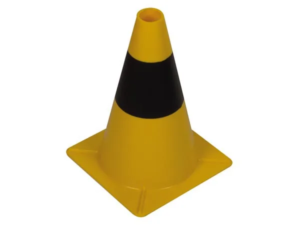 Perel Cono de señalización, para la delimitación de áreas, negro/amarillo, uso recreativo, 30 cm