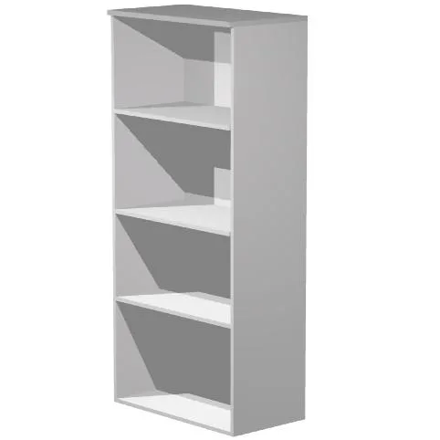 Artexport estantería alta presto abierta 3 estantes 22mm con trasera gris