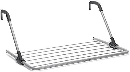 Brabantia Radiator Airer and Hanging Drying Rack - Metallic Grey