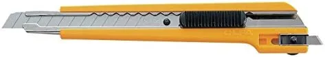 Olfa A-3 - Cúter con cuchilla de 9 mm, bloqueo automático y sistema de reutilización de cuchillas