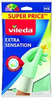 Vileda - Extra Sensation - Guantes multi-usos, talla M