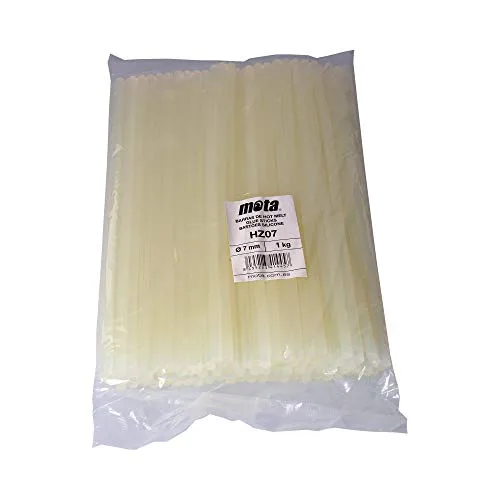 MOTA HERRAMIENTAS 39945 Barra Pegamento, Pack 1 Kg, Blanco, 7 Mm